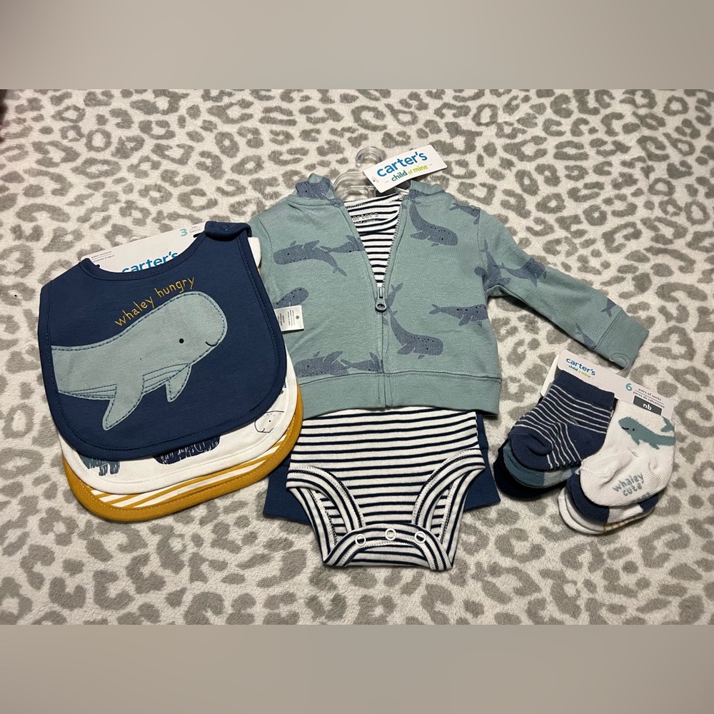 NWT Boys Carters Whale Matching Set size Newborn